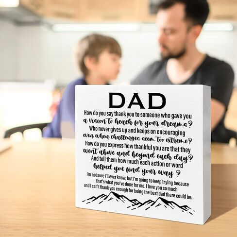 Dad Gifts from Daughter Son Kids, Dad Gifts for Birthday Father's Day Christmas, Best Dad Ever Gifts, Father Gifts, Daddy You Are The Best and I Love you, Wooden Box Sign in Saudi Arabia