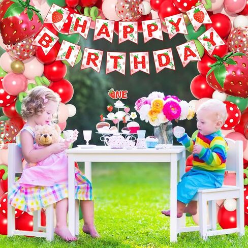 amandir بيري زينة عيد الميلاد الأول، بالون الفراولة إكليل عيد ميلاد سعيد راية كعكة توبر احباط صناديق طفل واحد للفراولة 1st الحلو عيد ميلاد لوازم الديكور الطرف in Kuwait