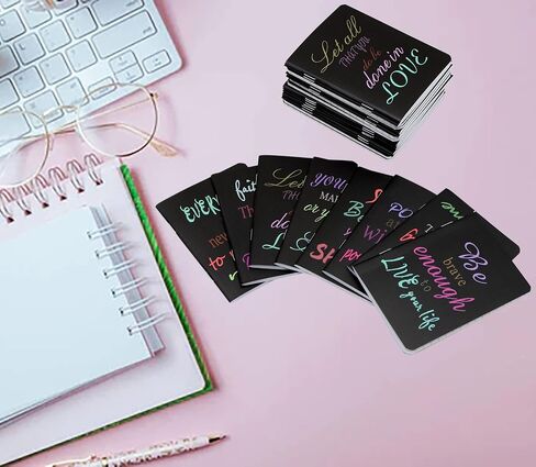 YYaaloa 24pcs Mini Notepads Black Inspirational Pocket Notebooks, Happy Journal Small Notebooks Bulk for Christmas Party Favors School Office Home Coworkers Travel Gift Present Supplies in Saudi Arabia