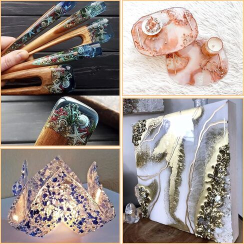 Crushed Glass Chips Kit, 15 Colors Irregular Metallic Chip Broken Glass Sprinkles Chunky Glitter for Nail Art,Painting,DIY Resin Mold,Phone Case Making,Jewelry Making and Decoration in Saudi Arabia