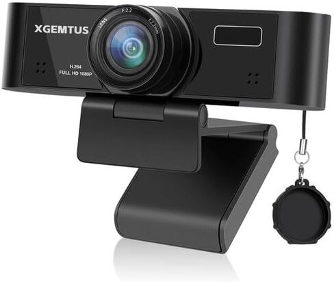 Webcam with Microphone, 1080P Computer Camera for PC 30pfs with 110 FOV/Privacy Cover/Low Light Correction,USB Web Cam for Zoom/Skype/Teams/Conference/Video Calling/Meeting in Saudi Arabia