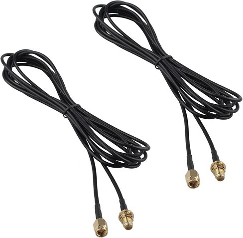 2PCS SMA Male to SMA Female Adapter Antenna Extension Cable Bulkhead Mount RG174 Low Loss Coaxial Cable 3m/9.8 feet Compatible with 4G LTE Router Gateway Modem Cellular SDR Dongle Receiver in Saudi Arabia