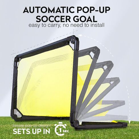 Soccer Goal Net, Automatic Pop Up Soccer Goals for Backyard, Youth Adult Folding Indoor Outdoor Insta Goals, Portable Mini Soccer Training Nets with Carry Bag in Saudi Arabia