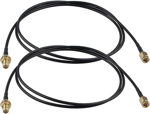 2PCS SMA Male to SMA Female Adapter Antenna Extension Cable Bulkhead Mount RG174 Low Loss Coaxial Cable 3m/9.8 feet Compatible with 4G LTE Router Gateway Modem Cellular SDR Dongle Receiver in Saudi Arabia