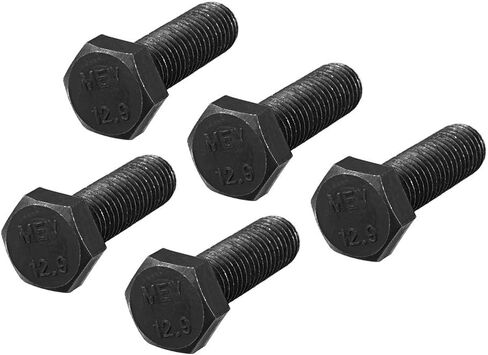 uxcell M6x16mm Hex Head Left Hand Screw Bolts Fastener Carbon Steel Black 5pcs in Saudi Arabia