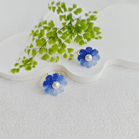 Handmade Micro Crochet Daisy Flower Ring,14K Gold Non Tarnish Statement Ring,Dainty Flower Adjustable Ring Gold Daisy Flower Ring for Women and Girls in Saudi Arabia