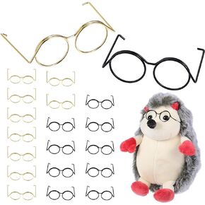 Operitacx 20pcs Doll Glasses Metal Wire Rim Clear Lens Eyewear Fabric Doll Dress Up Eyeglasses Mini Sunglasses for Crafts Mini Sunglasses for Dolls Pets Costume Accessories Cosplay