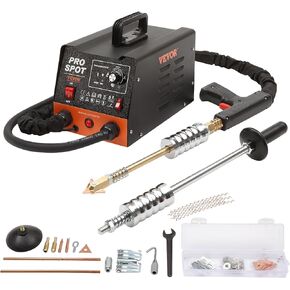 VEVOR Stud Welder Dent Repair Kit, 3KW Spot Welder Dent Puller with 6 Welding Modes, Auto Body Spot Welding Dent Puller Machine & 16 Types of Welding Accessories for Car, Truck, Motorcycle Dent Repair