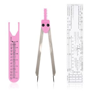 EKG Calipers and EKG Ruler Combination Set EKG Caliper Divider for Measuring Electrocardiographs ECG Calipers Measuring Tool for Nursing and Rhythm Strip Interpretation