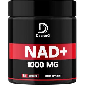 NAD+ Supplement 1000 mg - Pure NAD Supplement - Energy and DNA Repair, Aging Defense, Brain Function - 90 Capsules