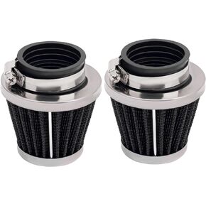 Road Passion 42mm Air Filter Replacement for Kawasaki Suzuki Yamaha PZ24 PZ30 Carburetor Moped Roketa Taotao GY6 125CC 150CC 200CC 250CC Dirt Bike ATV Quad Scooter Go Kart Universal Air Filter (2pcs)