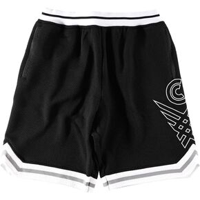CROSSOVER CULTURE Men's Slim Fit Basketball Shorts with Drawstring Waistband and Side Pockets