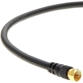 InstallerParts Coaxial Cable F-Type Male Connectors RG6 Cable (3 Feet) - Gold Plated - Professional Series - Compatible with HDTV, VHS, BluRay, Satellite Receivers, TV Antennas, Cable Box, and More!