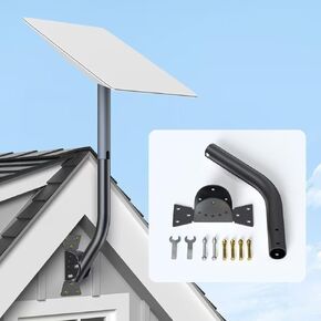 Adjustable Starlink Mounting Kit,Starlink Long Wall Mount, Starlink Roof Mount,Starlink Mount Adapter Compatible with V2 Starlink Internet Kit Satellite(Wall Mount)