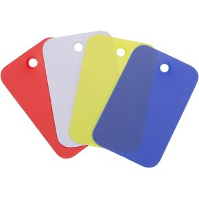 MECCANIXITY Blank Waterproof Eyelet Hole Plastic Shipping Tags,Blank Labeling Tags for Product Identification Tags,Valve Marking,Outdoor Tagging,2x3cm/0.79x1.18 Inch Pack of 100,Multicolored
