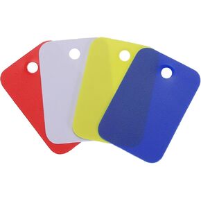 MECCANIXITY Blank Waterproof Eyelet Hole Plastic Shipping Tags,Blank Labeling Tags for Product Identification Tags,Valve Marking,Outdoor Tagging,2x3cm/0.79x1.18 Inch Pack of 100,Multicolored in Kuwait