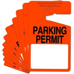 Parking Permit Hang Tags,Temporary Parking Passes for Rear View Mirror (100)