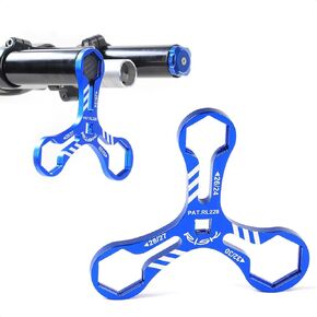 6 in 1 Bike Front Fork Repair Tool, Top Cap Removal Socket Wrench for Fox and More, Bicycle Cap Sizes of 24, 26, 27, 28, 30, 32mm
