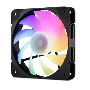 Vetroo SA-140 Black 140mm Addressable RGB & PWM Motherboard Sync Computer PC Cooling Fans with Controller Low Noise High Performance 4-Pin 1200 RPM Hydraulic Bearing