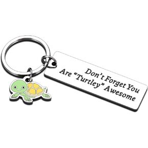 Turtle Gifts for Turtle Lovers,Travel Turtle Keychain Gifts for Family Best Friends, Sea Turtle Gifts for Women,Christmas Valentines Gifts for Friends, Inspirational off to College Gifts for Him Her