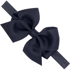 PLH Small Grosgrain Bow on Baby Band, Hot Pink, Small