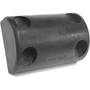 Aurora IMXGT-2036 Reinforced Rubber Half-Oval 4 Hole 8" x 5-1/4" x 3-5/8" Molded Dock Bumper Semi Commercial Truck Trailer Chassis Flatbed
