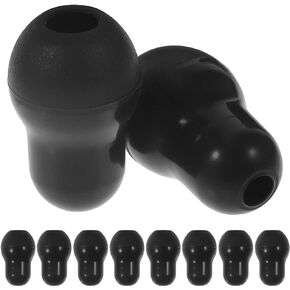 ULTNICE Black Stethoscope Ear Tips Stethoscope Replacement Earpiece Soft Stethoscope Ear End Silicone Stethoscope Earbuds for Hospital Clinic Doctor Medical Students 10pcs