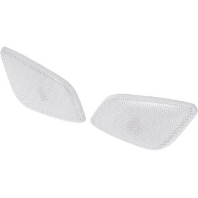 X AUTOHAUX Pair Car Front Fender Side Marker Lights Lamps Cover Clear Lens Turn Signal Parking Lights Lamps Housing Accessories Fit for Jeep Wrangler 1997-2006 White 55155628AB 55155629AC