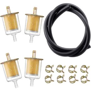 5/16" Fuel Filters 8mm Inline Gas Oil Filter for Industrial Tractors Cars Trucks Motorcycles RV's gas powered engine gas powered engine Inline Gas Fuel Line
