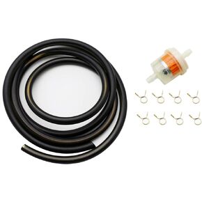 PRO BAT 0.3 بوصة × 59 بوصة (8 مم × 1.5 متر) أنبوب خرطوم الوقود للدراجات النارية خط غاز الزيت أنبوب خرطوم البنزين للدراجة الترابية ATV والدراجة البخارية والدراجة الجيبية معظم سكوتر الصيني مع مشابك خرطوم وفلتر الوقود، أزرق