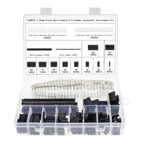 OCR 640Pcs Connector Kit 2.54mm Pitch Crimp Pin Housing Connector and Male Female Crimp Pins with Pin Header