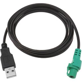 The Lord of the Tools USB to 4 Pin Head Connector Wire Harness 3.5 mm Jack Round Cable Adapter Compatible with Volkswagen Compatible with Bora 1.5m