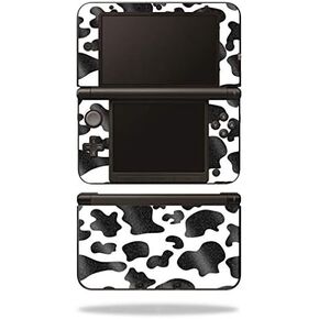 MightySkins Glossy Glitter Skin for Nintendo 3DS XL Original (2012-2014) - Cow Print | Protective, Durable High-Gloss Glitter Finish | Easy to Apply, Remove, and Change Styles | Made in The USA