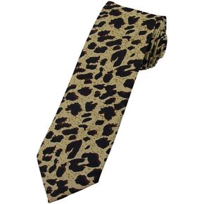 Jacob Alexander Men's Leopard Animal Print Regular Length Neck Tie