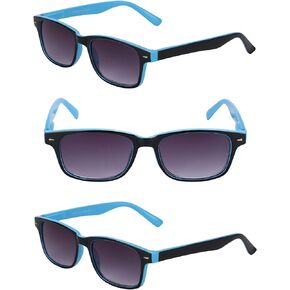 'The Summerville' 3 Pair of Full Reading Lens Sunglasses for Men and Women with Spring Hinges