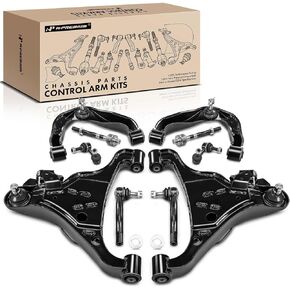 A-Premium Set of 10, Front Upper Lower Control Arm, Sway Bar Link, Inner Outer Tie Rod End, Compatible with Nissan Frontier 2005-2018, Pathfinder 2005-2012, Xterra 2005-2015.