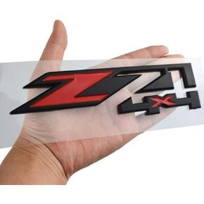 2Pack Z71 4x4 Emblems Badges Replacement for Chevy Silverado Sierra Tahoe Suburban 1500 2500hd 3500hd Decal (Chrome Red), EI-SilveCutom#2