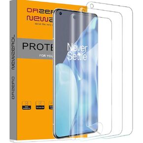 Orzero (3 Pack) Compatible for OnePlus 9 Pro Soft TPU Screen Protector, with Alignment Tool Premium Quality High Definition Edge to Edge (Full Coverage) Bubble-Free Anti-Scratch