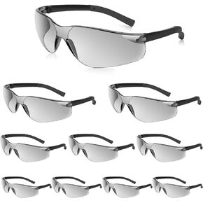 Safety Glasses for Men Women ANSI Z87.1 Safety Glasses Bulk Outdoor Protective Eyewear Scratch-Resistant Clear Grey