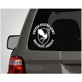 Edward & Co Sticker United States Army Security Agency Decal Military for Car Truck Window Laptop Bumper US Flag 4.0 in