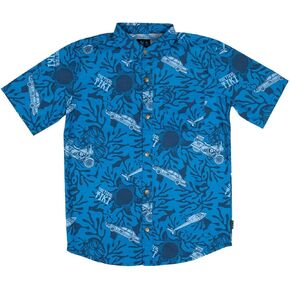 LAPG Kid's Short Sleeve Button Up Shirt, Kid's Hawaiian Shirt, Button Up Shirt for Children