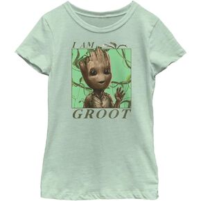 Marvel Groot Jungle Vibes Girls Short Sleeve Tee Shirt