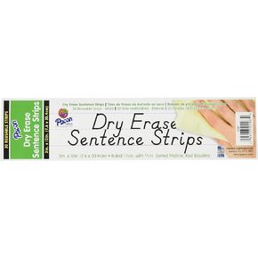 Pacon® Dry Erase Sentence Strips, White, 1-1/2" X 3/4" Ruled, 3" x 12", 30 Strips