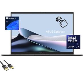 ASUS Zenbook Laptop, 14" WUXGA OLED Touchscreen Display, Intel Core Ultra 7-155H (Up to 4.8Ghz), Intel Arc Graphics, 16GB RAM, 512GB PCIe 4.0, WiFi 6E, Backlit KB, TB 4, PDG HDMI Cable, Win 11 Pro