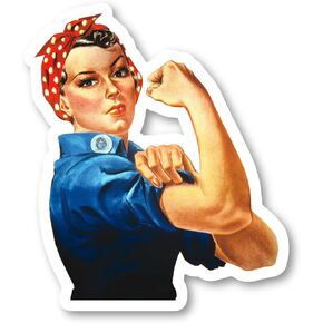 ملصقات Rosie The Riveter USA - 3 عبوات - مجموعة من ملصقات الكمبيوتر المحمول الفينيل مقاس 2.5 و3 و4 بوصة - لأجهزة الكمبيوتر المحمول والهاتف وزجاجة المياه والسيارة والمزيد (3 عبوات) S214464-3Pack