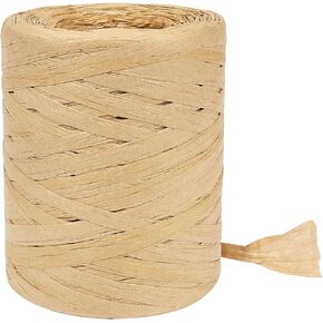 Tenn Well Raffia Ribbon for Gift Wrapping, 1/4 Inch by 218 Yards Natural Raffia, Paper Twine Ribbon for Crafts, Gift Wrapping, Crocheting, Holiday Decoration