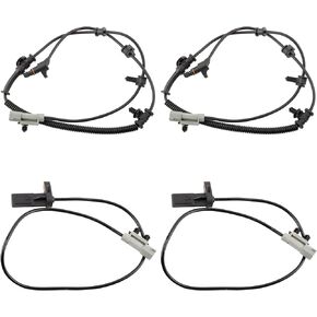 BOXI 4pcs Front & Rear Left Right ABS Wheel Speed Sensor Fit for Je-ep Commander 2006-2010/Grand Cherokee 2005-2010 56044144AD