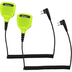 CLS1110 Waterproof Shoulder Speaker Mic 2 Pin Two Way Radio Microphone with 3.5mm Audio Jack Compatible with Motorola CP200 CP200D CLS1410 RDM2070D walkie Talkie