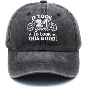 21st Birthday Gifts for Her Him, Vintage Happy Birthday Gift Ideas Baseball Caps Adjustable Birthday Hats