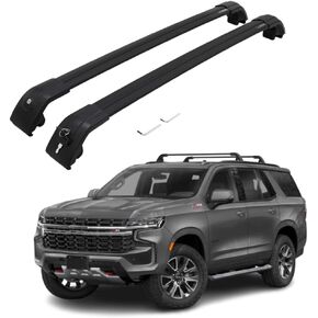 Roof Rack Cross Bars fit for Chevy Tahoe,Suburban 2021+/ GMC Yukon 2021+/ Cadillac Escalade 2021+ Cargo Carrier Bag Luggage Kayak Canoe Bike Snowboard(Black)